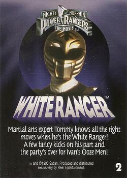1995 Ultra Mighty Morphin Power Rangers: The Movie #2 White Ranger Back