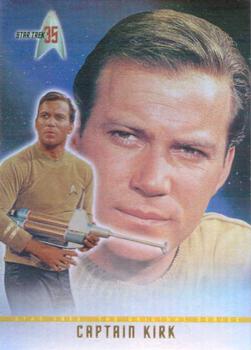 2001 Rittenhouse Star Trek 35th Anniversary HoloFEX #1 Captain Kirk Front