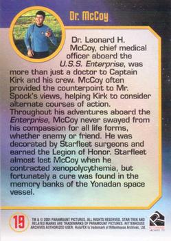 2001 Rittenhouse Star Trek 35th Anniversary HoloFEX #19 Dr. McCoy Back