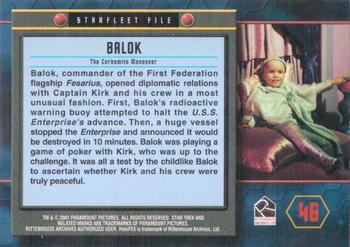 2001 Rittenhouse Star Trek 35th Anniversary HoloFEX #46 Balok Back