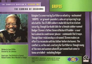 2002 Rittenhouse The Complete Babylon 5 #36 GROPOS Back