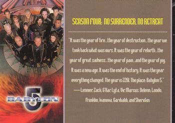 2002 Rittenhouse The Complete Babylon 5 #72 Season Four: No Surrender, No Retreat Front