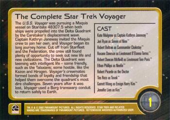 2002 Rittenhouse The Complete Star Trek: Voyager #1 The Complete Star Trek: Voyager Back