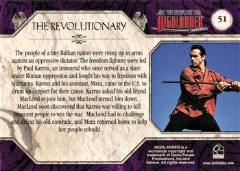 2003 Rittenhouse The Complete Highlander (TV) #51 The Revolutionary Back