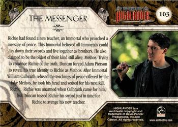 2003 Rittenhouse The Complete Highlander (TV) #103 The Messenger Back