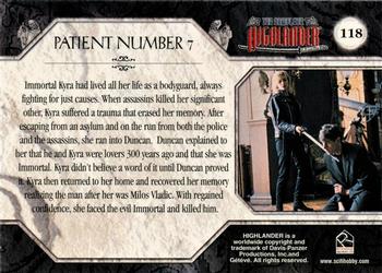 2003 Rittenhouse The Complete Highlander (TV) #118 Patient Number 7 Back