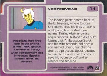 2003 Rittenhouse Star Trek: The Complete Star Trek: Animated Adventures  #11 The landing party beams back to the Enterprise Back