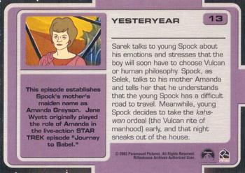 2003 Rittenhouse Star Trek: The Complete Star Trek: Animated Adventures  #13 Sarek talks to young Spock about his emotions Back