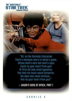 2004 Rittenhouse The Quotable Star Trek Original Series #2 Uhura: Charlie X Front