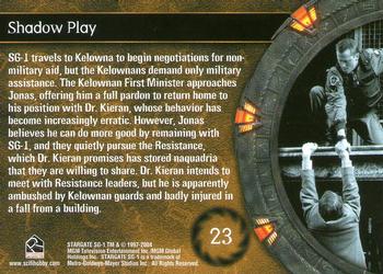 2004 Rittenhouse Stargate SG-1 Season 6 #23 SG-1 travels to Kelowna to begin negotiations Back