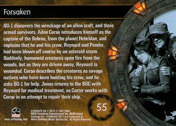 2004 Rittenhouse Stargate SG-1 Season 6 #55 SG-1 discovers the wreckage of an alien craft, Back