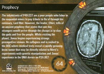 2004 Rittenhouse Stargate SG-1 Season 6 #64 The inhabitants of P4S-237 are a poor people w Back
