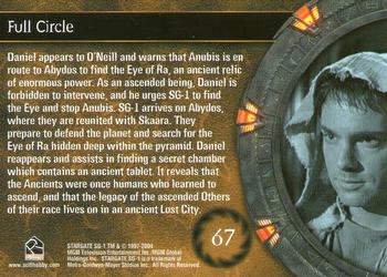 2004 Rittenhouse Stargate SG-1 Season 6 #67 Daniel appears to O'Neill and warns that Anubi Back