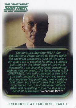 2005 Rittenhouse The Quotable Star Trek: The Next Generation #2 Encounter at Farpoint, Part I Front