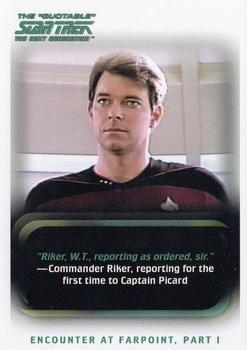 2005 Rittenhouse The Quotable Star Trek: The Next Generation #6 Encounter at Farpoint, Part I Front