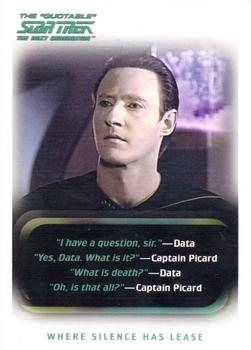 2005 Rittenhouse The Quotable Star Trek: The Next Generation #8 Where Silence Has Lease Front
