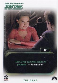 2005 Rittenhouse The Quotable Star Trek: The Next Generation #12 The Emissary Back