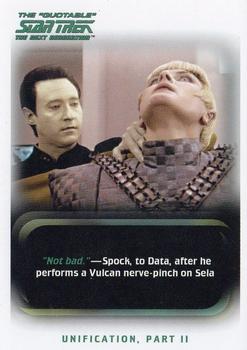2005 Rittenhouse The Quotable Star Trek: The Next Generation #19 Unification, Part II Front