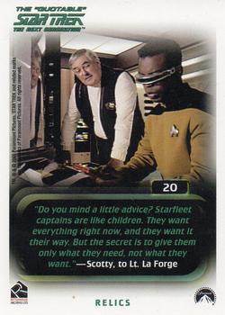 2005 Rittenhouse The Quotable Star Trek: The Next Generation #20 The Birthright, Part II Back