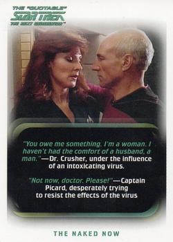 2005 Rittenhouse The Quotable Star Trek: The Next Generation #21 The Naked Now Front