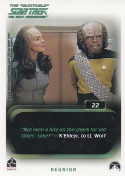2005 Rittenhouse The Quotable Star Trek: The Next Generation #22 The Emissary Back