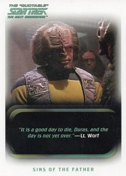 2005 Rittenhouse The Quotable Star Trek: The Next Generation #26 Sins of the Father Front