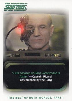 2005 Rittenhouse The Quotable Star Trek: The Next Generation #27 The Best of Both Worlds, Part I Front