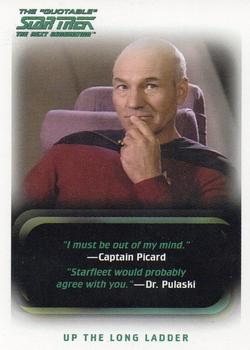 2005 Rittenhouse The Quotable Star Trek: The Next Generation #31 Up the Long Ladder Front