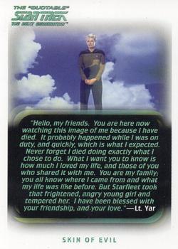 2005 Rittenhouse The Quotable Star Trek: The Next Generation #37 Skin of Evil Front