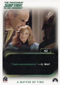 2005 Rittenhouse The Quotable Star Trek: The Next Generation #42 The Measure of a Man Back