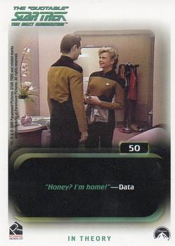 2005 Rittenhouse The Quotable Star Trek: The Next Generation #50 In Theory Back