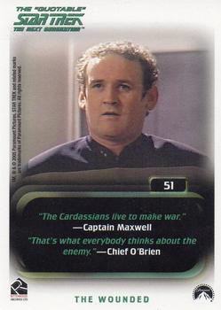 2005 Rittenhouse The Quotable Star Trek: The Next Generation #51 Up the Long Ladder Back