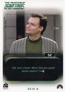 2005 Rittenhouse The Quotable Star Trek: The Next Generation #52 Contagion Back