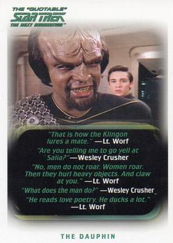2005 Rittenhouse The Quotable Star Trek: The Next Generation #55 The Dauphin Front