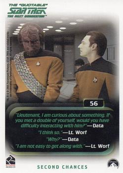 2005 Rittenhouse The Quotable Star Trek: The Next Generation #56 Q Who? Back