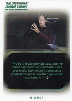 2005 Rittenhouse The Quotable Star Trek: The Next Generation #56 Q Who? Front