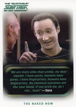 2005 Rittenhouse The Quotable Star Trek: The Next Generation #60 The Naked Now Front