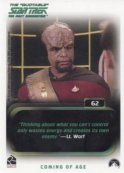 2005 Rittenhouse The Quotable Star Trek: The Next Generation #62 The Child Back