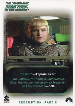 2005 Rittenhouse The Quotable Star Trek: The Next Generation #64 Hide and Q Back