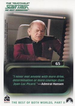 2005 Rittenhouse The Quotable Star Trek: The Next Generation #65 The Measure of a Man Back