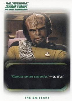 2005 Rittenhouse The Quotable Star Trek: The Next Generation #75 The Emissary Front