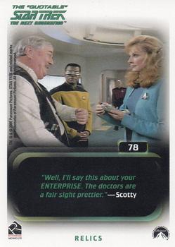 2005 Rittenhouse The Quotable Star Trek: The Next Generation #78 The Ensigns of Command Back