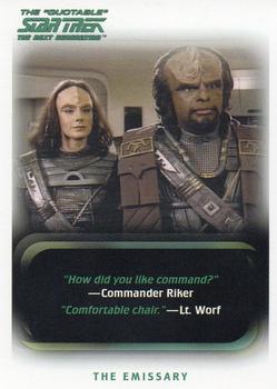 2005 Rittenhouse The Quotable Star Trek: The Next Generation #79 The Emissary Front