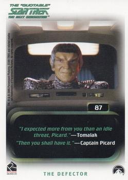 2005 Rittenhouse The Quotable Star Trek: The Next Generation #87 The Dauphin Back