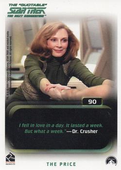 2005 Rittenhouse The Quotable Star Trek: The Next Generation #90 The Measure of a Man Back