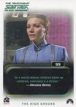 2005 Rittenhouse The Quotable Star Trek: The Next Generation #99 Hide and Q Back
