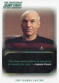 2005 Rittenhouse The Quotable Star Trek: The Next Generation #100 The Icarus Factor Front