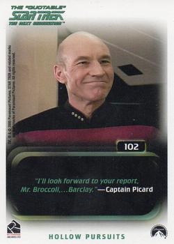 2005 Rittenhouse The Quotable Star Trek: The Next Generation #102 The Next Phase Back