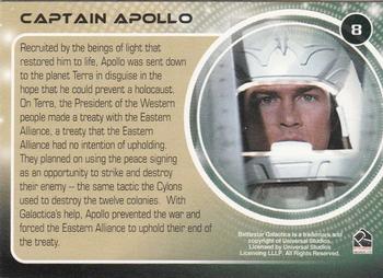 2006 Rittenhouse Battlestar Galactica: Colonial Warriors #8 Captain Apollo Back