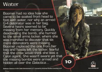 2006 Rittenhouse Battlestar Galactica Season One #10 Boomer had no idea how she came to be soaked f Back